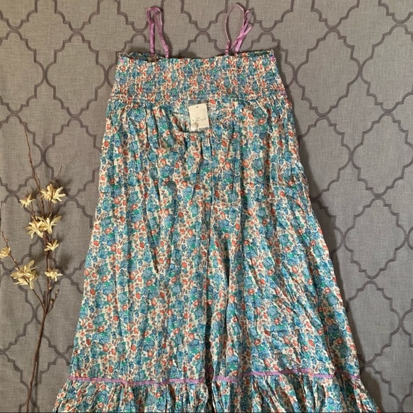 NWT-Free People Boho Floral ButtonFront Midi Dress - Picture 5 of 16